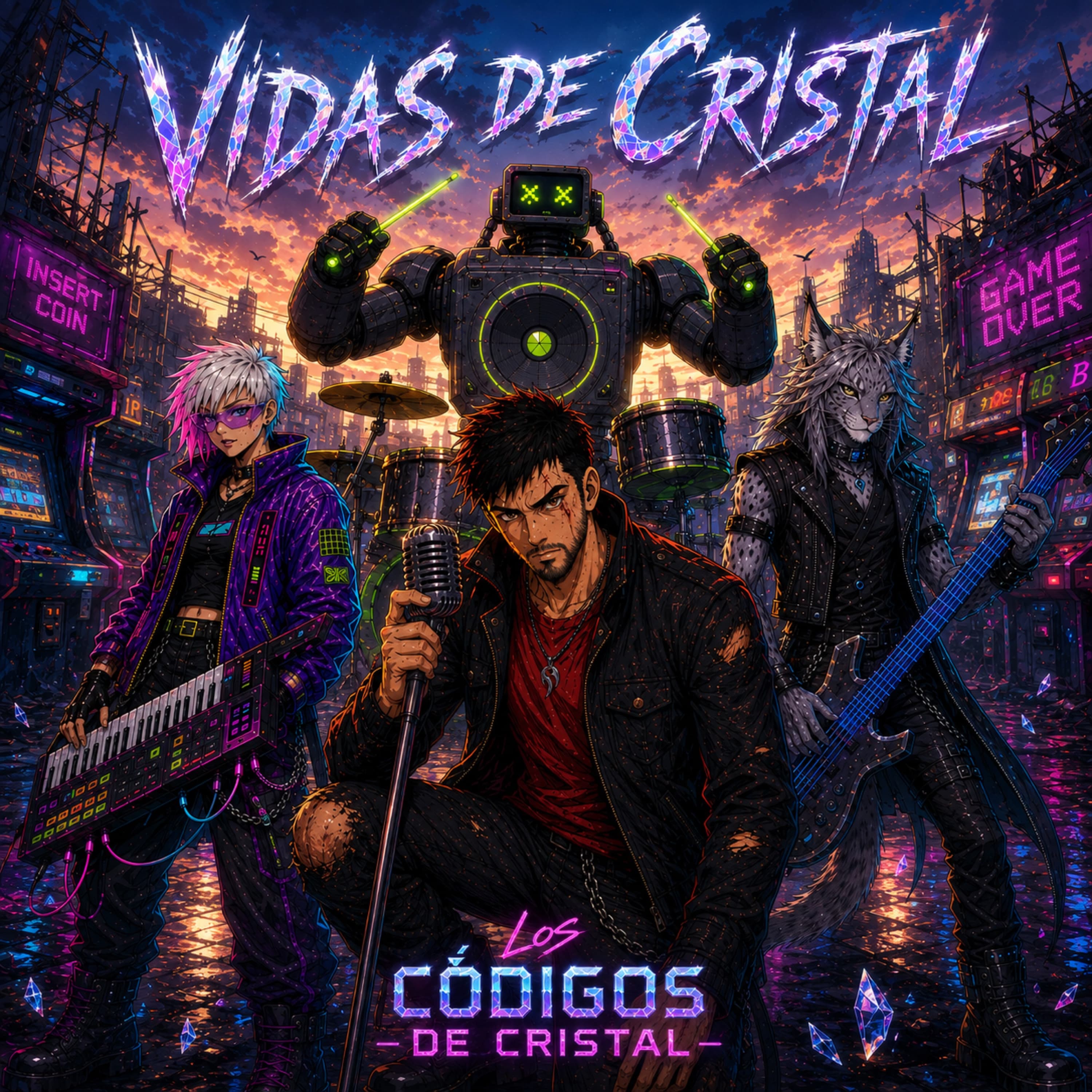 Portada oficial del álbum Vidas de Cristal.
